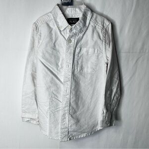 005 The Children's Place White Casual Button-Down Shirt Boys Toddlers Size 4T
